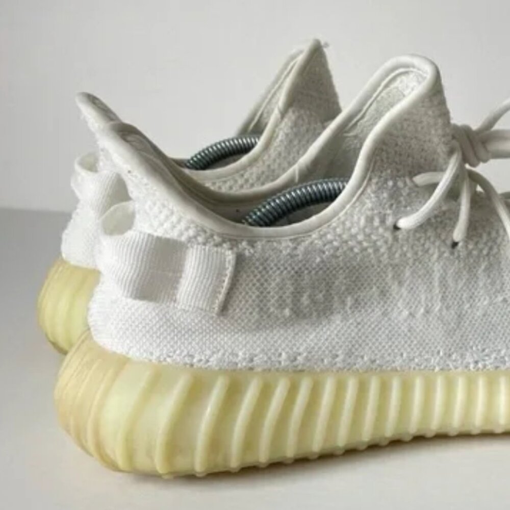 Mens Yeezy Boost 350 V2 TCream/riple White Sneaker Size 9.5 - Picture 8 of 13